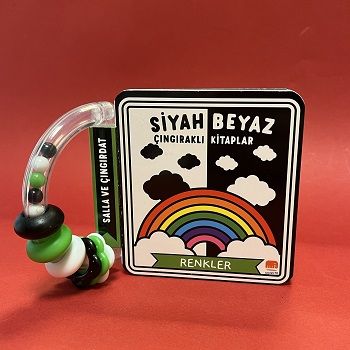 Siyah Beyaz Çıngıraklı Kitaplar - Renkler (Ciltli) - Uçan Fil Yayınları Kitap