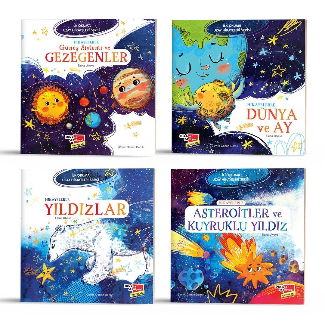 İlk Okuma Uzay Hikayeleri 4'lü Set - Dikkat Atölyesi Yayınları Kitap