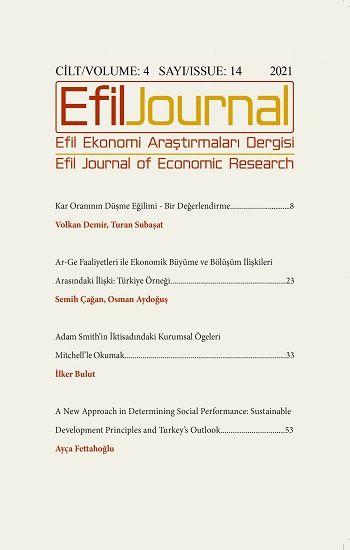 Efil Ekonomi Araştırmaları Dergisi Cilt 4 Sayı 14 - Efil Yayınevi - Dergi Kitap