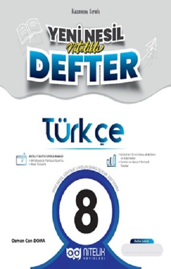 8. Sınıf Türkçe Yeni Nesil Nitelikli Defter - Nitelik Yayınları Kitap