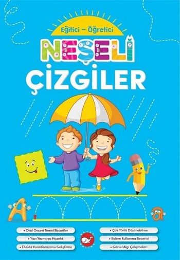 Neşeli Çizgiler - Eğitici Öğretici - Beyaz Balina Yayınları Kitap