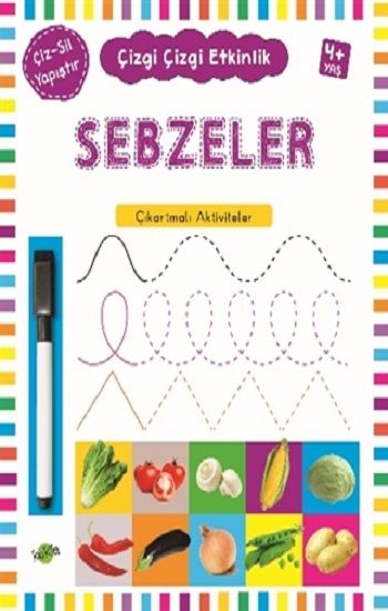 Sebzeler 4 Yaş ve Üstü - Çizgi Çizgi Etkinlik - Kukla Yayınları Kitap
