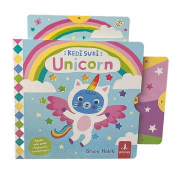 Kedi Suki Unicorn (Hareketli Karton Kitap) - Büyülü Fener Yayınları Kitap