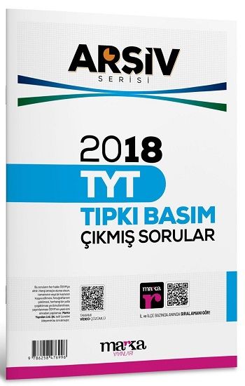 2018 TYT ARŞİV SERİSİ Tıpkı Basım Çıkmış Sorular Tamamı Video Çözümlü - Marka Yayınları Kitap