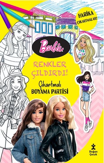 Barbie - Renkler Çıldırdı! Çıkartmalı Boyama Partisi - Doğan Çocuk Kitap