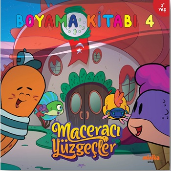 Maceracı Yüzgeçler Boyama Kitabı 4 - Minika Kitap