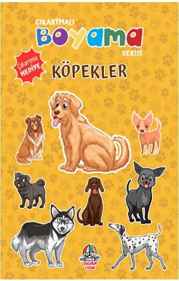 Çıkartmalı Boyama Serisi - Köpekler - Yağmur Çocuk Yayınları Kitap