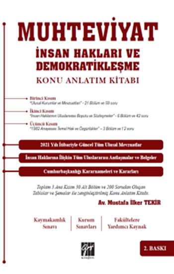 Muhteviyat İnsan Hakları ve Demokratikleşme - Gazi Kitabevi Kitap