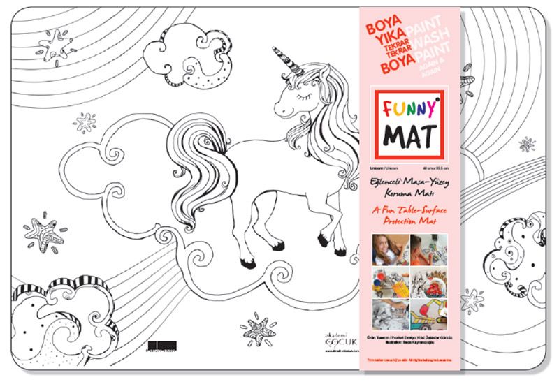 Funny Mat - Unicorn - Akademi Çocuk - Funny Mat Kitap
