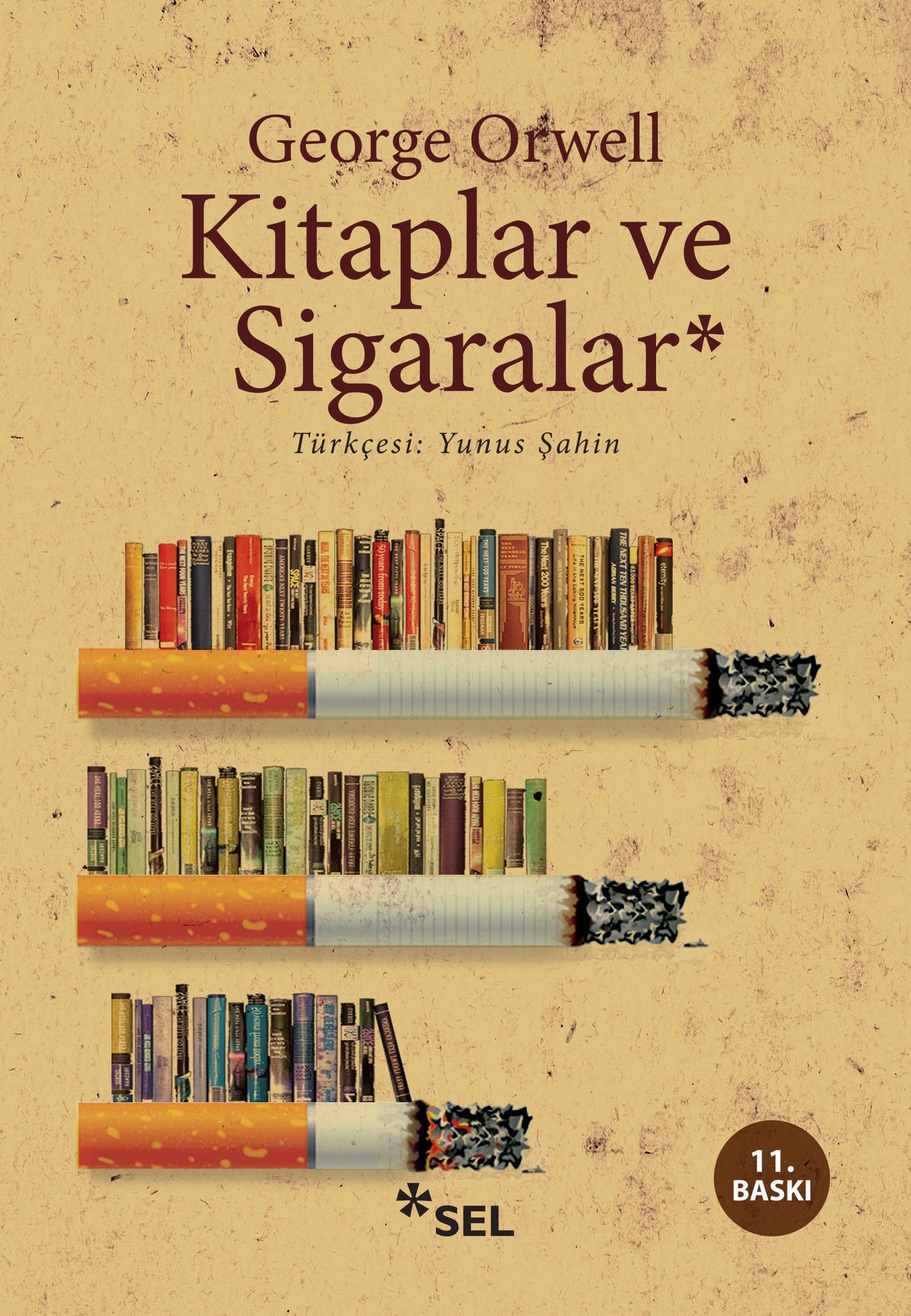 Kitaplar ve Sigaralar George Orwell Türkçe kitap kapağı