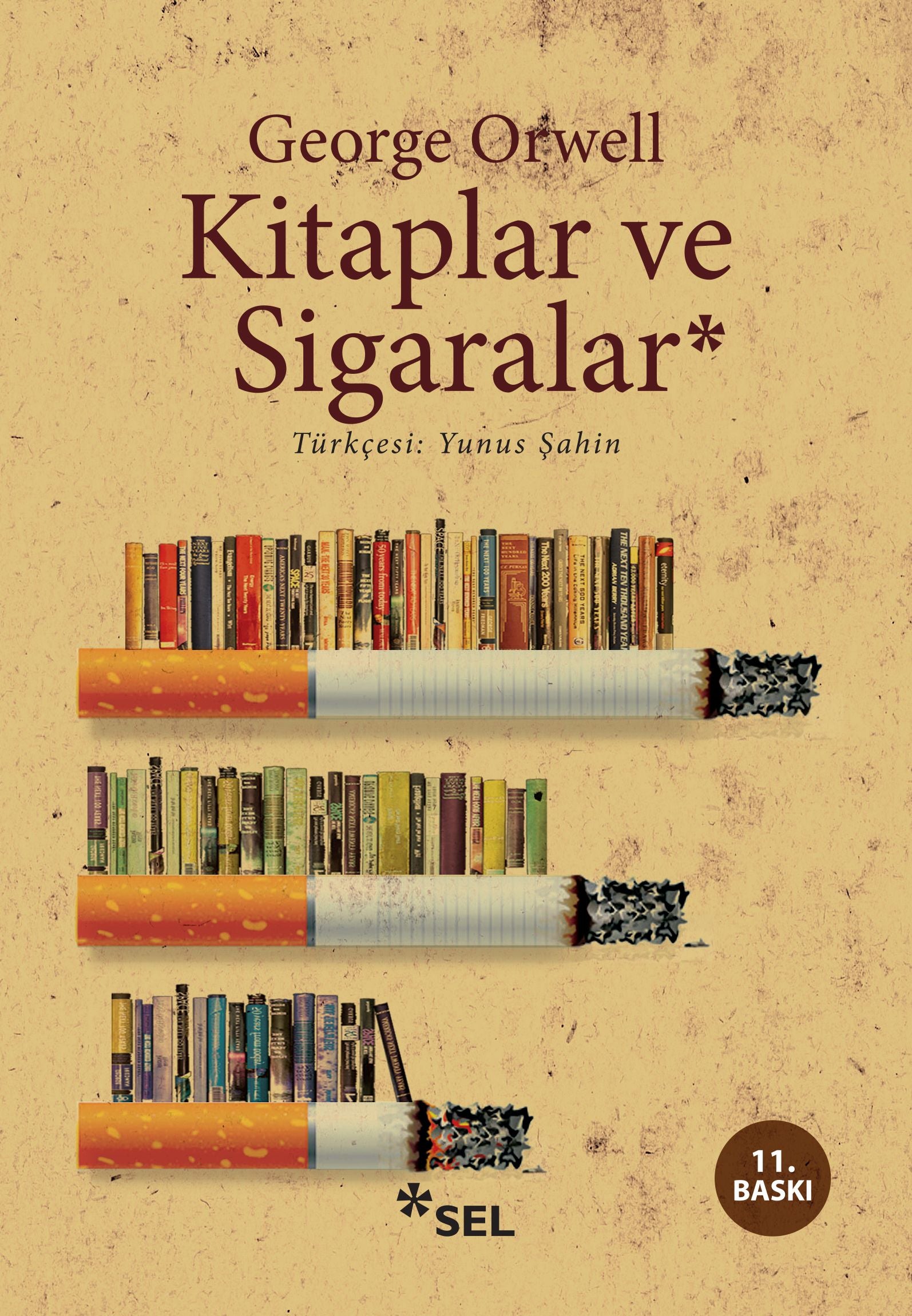 Kitaplar ve Sigaralar George Orwell Türkçe kitap kapağı