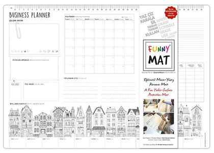 Funny Mat Çalışma Masam Business Planer Küçük Boy - Akademi Çocuk - Funny Mat Kitap