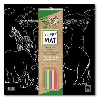 Funny Mat - Black Yeryüzü (Tebeşirli) - Akademi Çocuk - Funny Mat Kitap