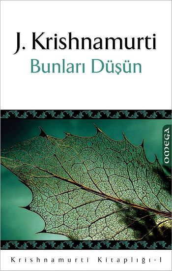 Bunları Düşün Jiddu Krishnamurti Türkçe kitap kapağı
