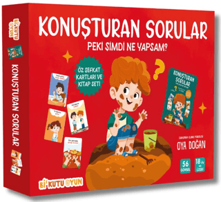 Konuşturan Sorular - Peki Şimdi Ne Yapsam? (Öz Şefkat Kartları ve Kitap Seti) Ciltli - Bi Kutu Oyun Kitap