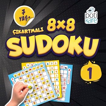 8x8 Çıkartmalı Sudoku 1 - Pötikare Yayıncılık Kitap