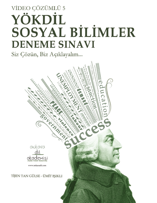 Video Çözümlü 5 YÖKDİL Sosyal Bilimler Deneme Sınavı - Ankara Dil Akademisi Kitap
