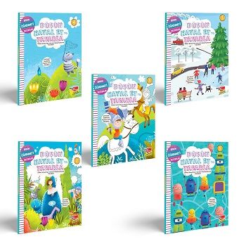 Düşün, Hayal Et ve Tasarla 5'li Etkinlik Seti - Dikkat Atölyesi Yayınları Kitap
