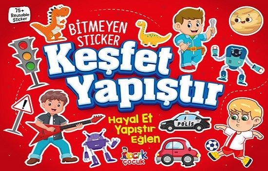 Keşfet Yapıştır - Bitmeyen Sticker - Bıcırık Yayınları Kitap