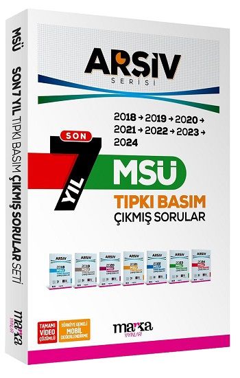 Son 7 Yıl MSÜ ARŞİV Serisi Tıpkı Basım Fasikül Fasikül Çıkmış Sorular Tamamı Video Çözümlü - Marka Yayınları Kitap