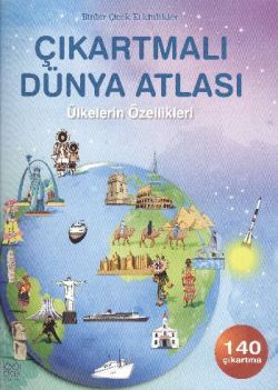 Çıkartmalı Dünya Atlası - Ülkelerin Özellikleri - 1001 Çiçek Kitaplar Kitap