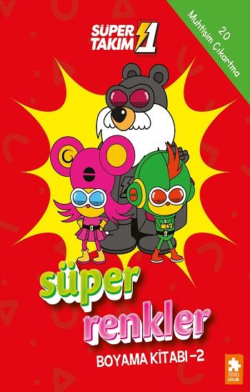 Süper Renkler Boyama Kitabı - 2- Süper 1 Takım - Eksik Parça Yayınları Kitap