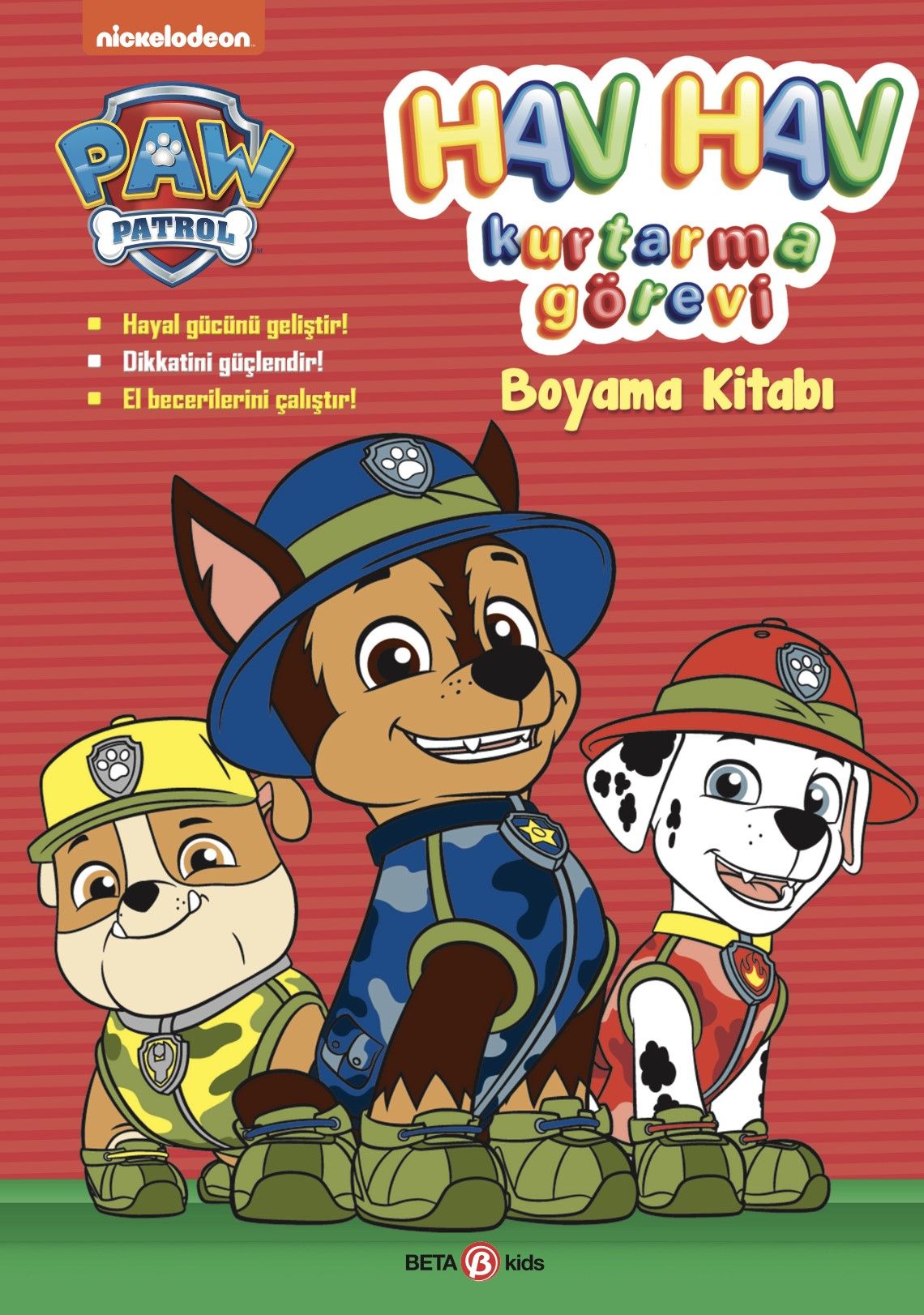 Paw Patrol Hav Hav Kurtarma Görevi Boyama Kitabı - Beta Kids Kitap