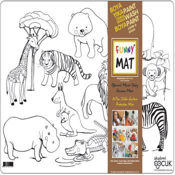 Funny Mat - Vahşi Hayvanlar - Akademi Çocuk - Funny Mat Kitap