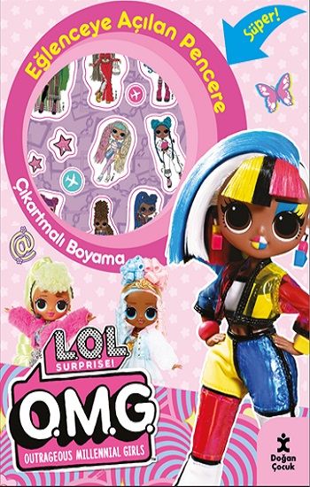 LOL Surprise Eğlenceye Açılan Pencere Çıkartmalı Boyama Kitabı - Doğan Çocuk Kitap