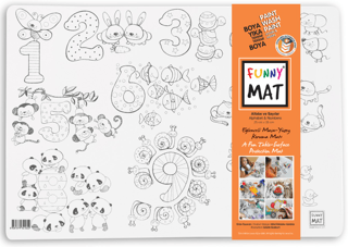 Funny Mat Alfabe - Sayılar (2 Paket 6'lı Keçeli Kalem) - Akademi Çocuk Kitap