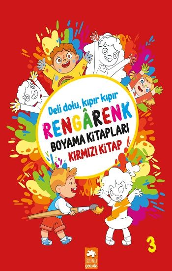 Rengarenk Boyama Kitapları - Kırmızı Kitap - Eksik Parça Yayınları Kitap