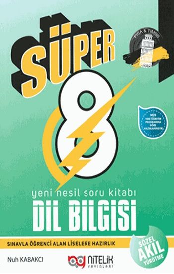 Süper 8. Sınıf Yeni Nesil Dil Bilgisi Soru Kitabı - Nitelik Yayınları Kitap