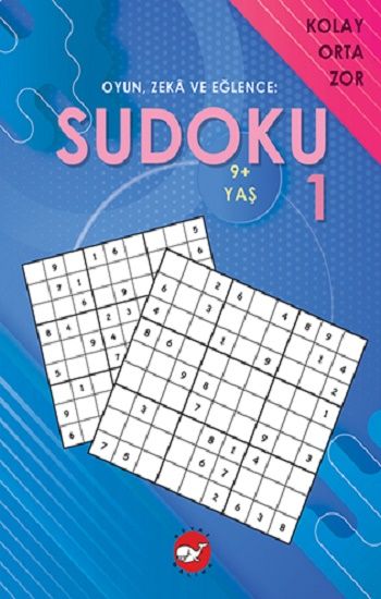 Oyun, Zeka Ve Eğlence- Sudoku 1 Kolay, Orta, Zor - Beyaz Balina Yayınları Kitap