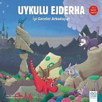 Uykulu Ejderha İyi Geceler Arkadaşlar – 10’a kadar sayma - 1001 Çiçek Kitaplar Kitap