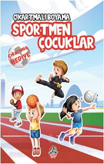 Çıkartmalı Boyama - Sportmen Çocuklar - Yağmur Çocuk Yayınları Kitap