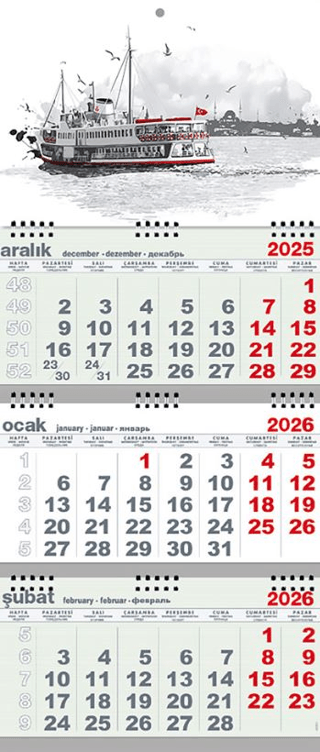 2026 Gemici Takvim - Yolcu Gemisi - Halk Kitabevi Kitap