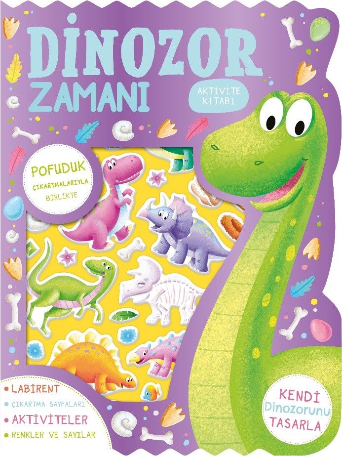 Dinozor Zamanı – Çıkartmalı Aktivite Kitabı - İndigo Çocuk Kitap