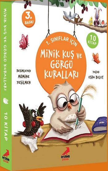 Minik Kuş ve Görgü Kuralları 10 Kitap Set - Erdem Çocuk Kitap