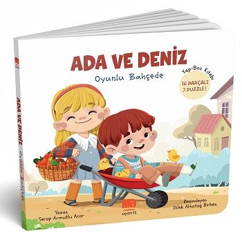 Ada ve Deniz Oyunlu Bahçede - Uçan Fil Yayınları Kitap