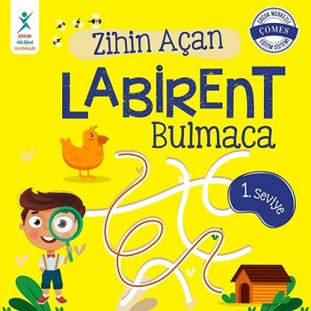 Zihin Açan Labirent Bulmaca 1. Seviye - Çocuk Gelişimi Yayınları Kitap