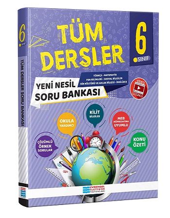 6. Sınıf Tüm Dersler Video Çözümlü Soru Bankası - Evrensel İletişim Yayınları Kitap