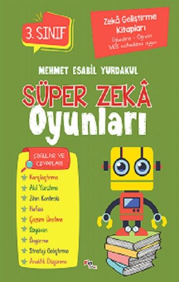 Zeka Geliştirme Kitapları  Süper Zeka Oyunları 3.Sınıf - Pia Çocuk Yayınları Kitap