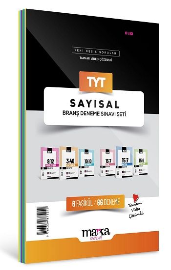 2025 TYT Sayısal Branş Deneme Sınavı Seti 6 Fasikül 66 Deneme - Marka Yayınları Kitap