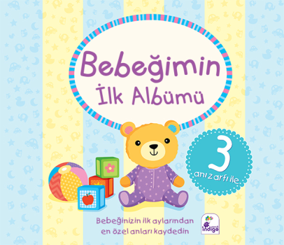 Bebeğimin İlk Albümü – (3 Anı Zarfı İle) (Ciltli) - İndigo Kitap Kitap