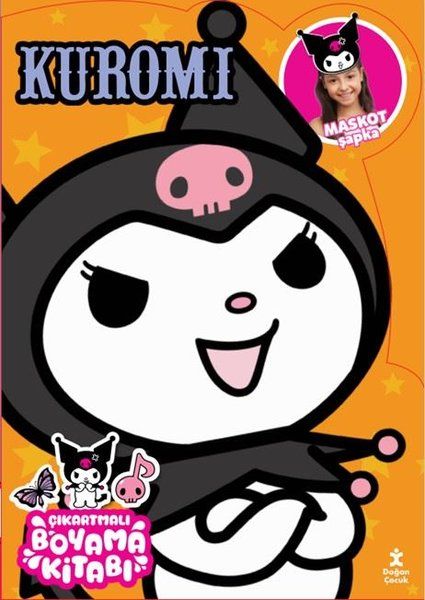 Kuromi - Çıkartmalı Boyama Kitabı - Maskot Şapka - Doğan Çocuk Kitap