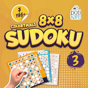 8x8 Çıkartmalı Sudoku 3 - Pötikare Yayıncılık Kitap