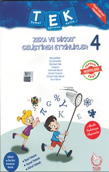 4. Sınıf Zeka ve Dikkat Geliştiren Etkinlikler - Palme Yayıncılık Hazırlık Kitapları Bayilik Ürünleri Kitap