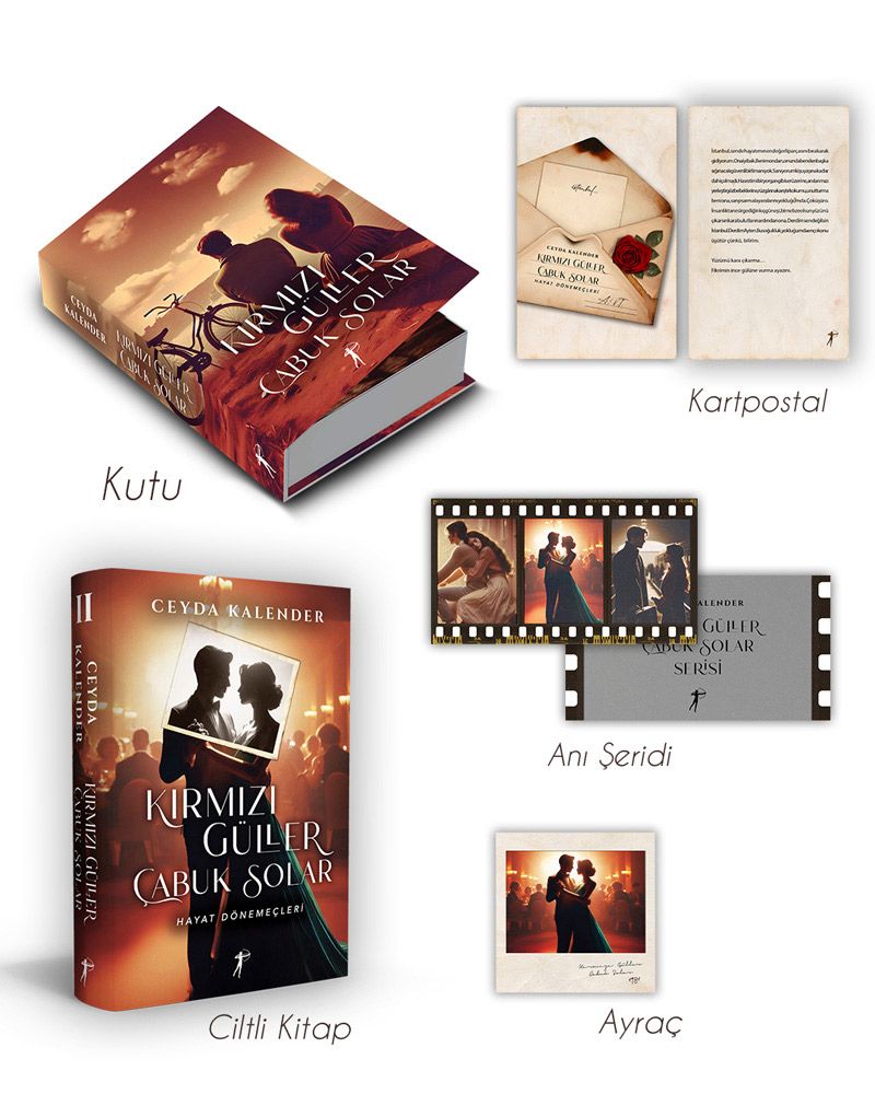 Kırmızı Güller Çabuk Solar 2 - Hayat Dönemeçleri (Ciltli - Kutulu Set) - Artemis Yayınları Kitap