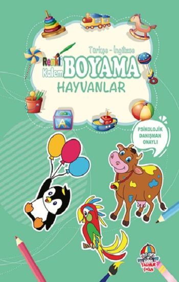 Hayvanlar - Renkli Kalem Boyama - Yağmur Çocuk Yayınları Kitap