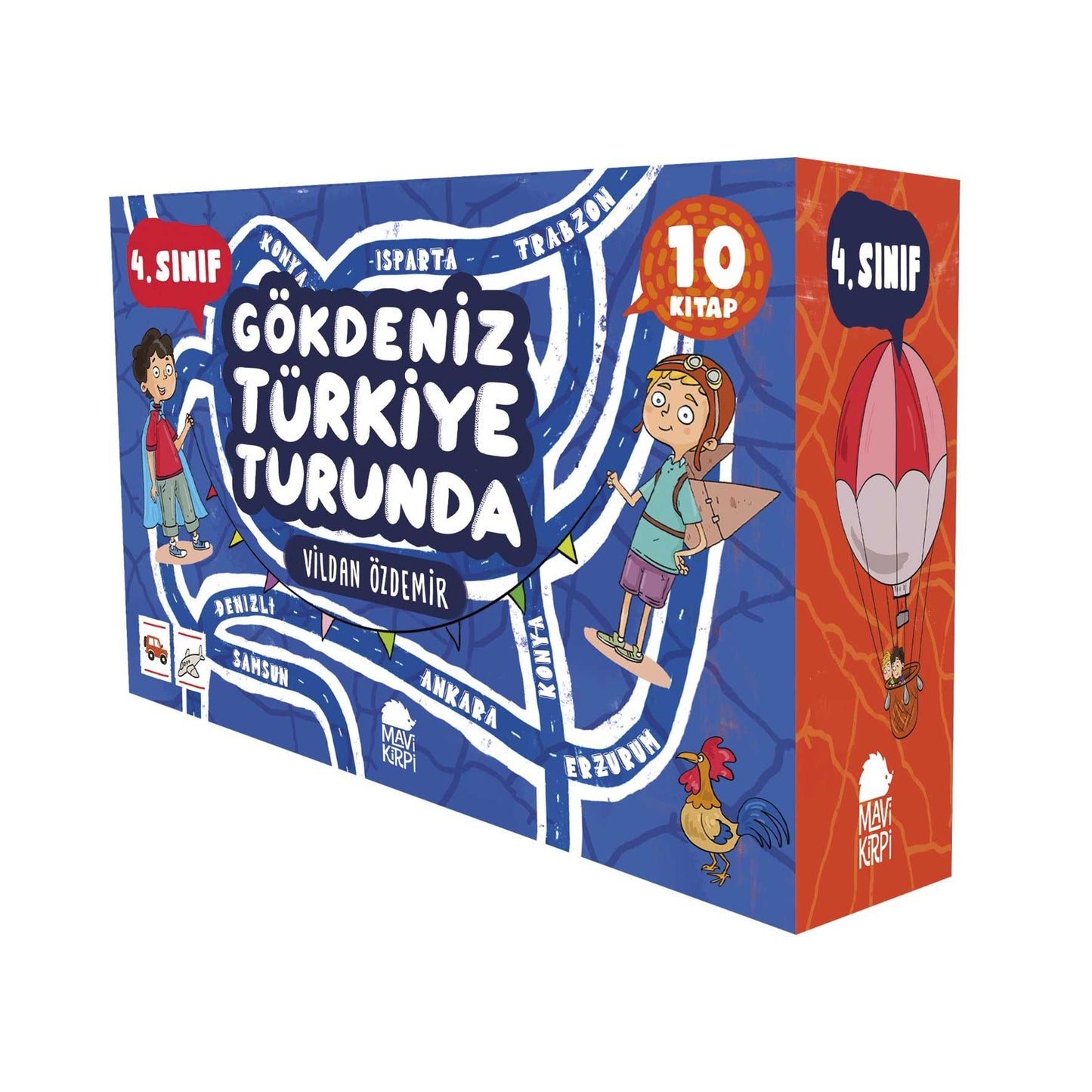 Gökdeniz Türkiye Turunda 4. Sınıf Seti - (10 Kitap) - Mavi Kirpi Yayınları Kitap